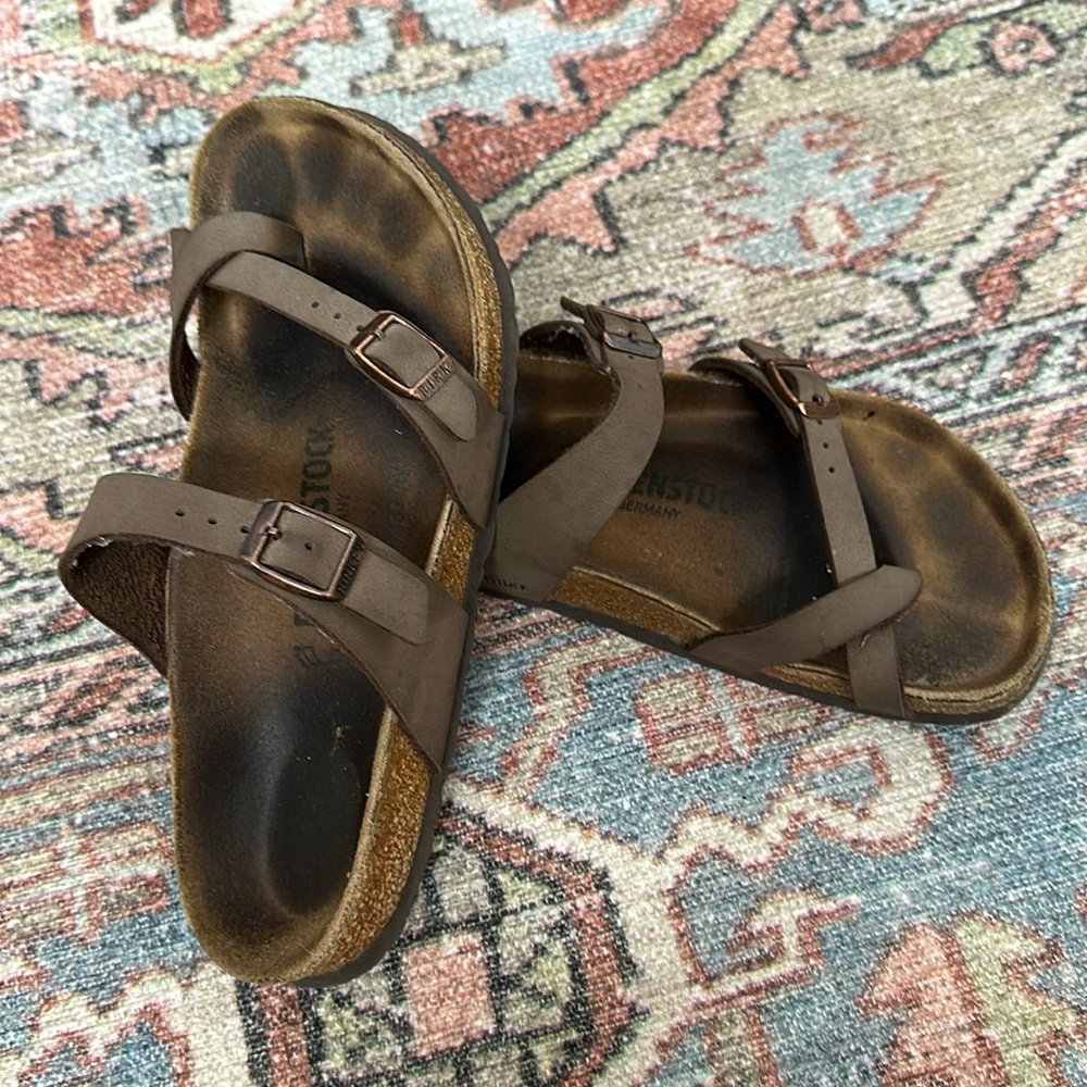 BIRKENSTOCK Mayari Birko-Flor Sandal in Mocha